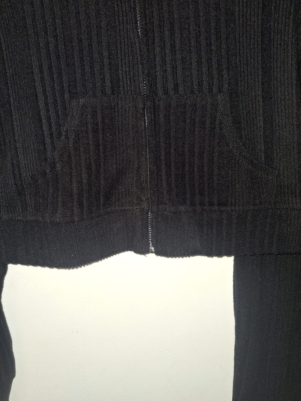 No Boundaries Black Ribbed Zip Hoodie & Skirt Set - Picture 3 of 3